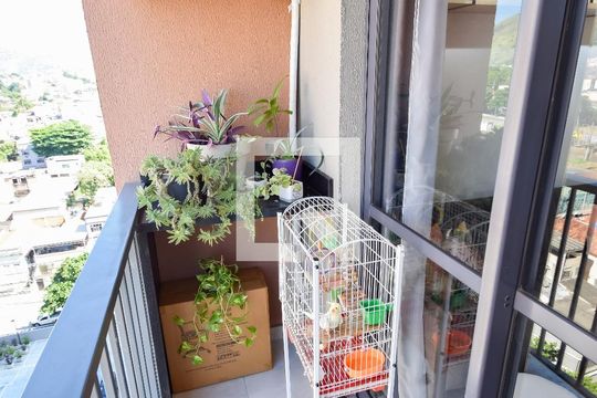 Varanda da Sala de apartamento para alugar com 2 quartos, 49m² em Todos Os Santos, Rio de Janeiro