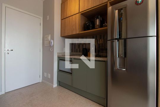 Cozinha  de apartamento para alugar com 1 quarto, 34m² em Vila Clementino, São Paulo