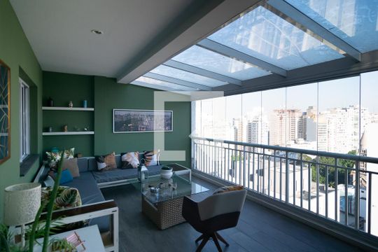 Varanda de apartamento à venda com 2 quartos, 89m² em Vila Buarque, São Paulo