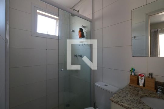 Banheiro da Suíte de apartamento à venda com 2 quartos, 60m² em Jardim, Santo André