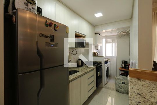 Cozinha de apartamento à venda com 2 quartos, 60m² em Jardim, Santo André