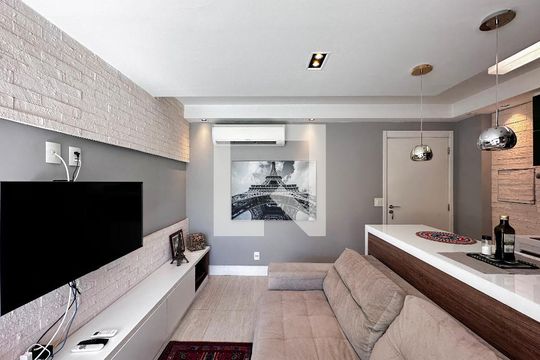 Sala de apartamento à venda com 1 quarto, 58m² em Brooklin Paulista, São Paulo