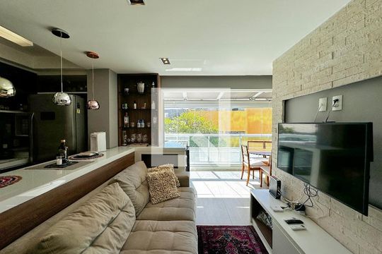Sala de apartamento à venda com 1 quarto, 58m² em Brooklin Paulista, São Paulo