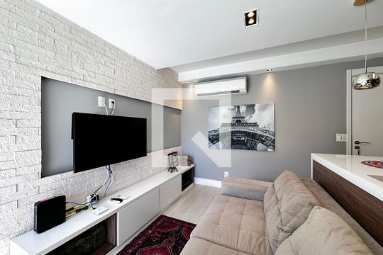 Sala de apartamento à venda com 1 quarto, 58m² em Brooklin Paulista, São Paulo