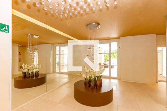 Hall Social Bloco de apartamento à venda com 1 quarto, 58m² em Brooklin Paulista, São Paulo