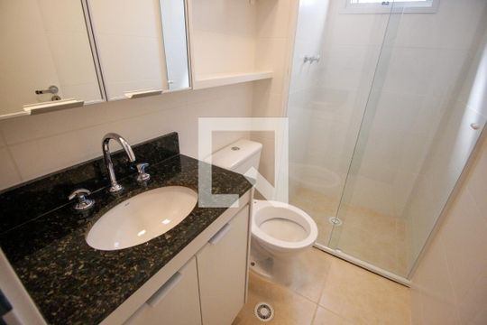 Banheiro da Suíte de apartamento para alugar com 1 quarto, 41m² em Vila Andrade, São Paulo