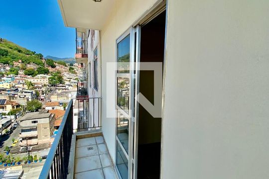 Varanda da Sala de apartamento para alugar com 1 quarto, 55m² em Engenho Novo, Rio de Janeiro