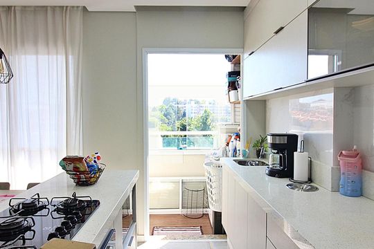 Sala/Cozinha de apartamento à venda com 2 quartos, 50m² em Vila Santa Angelina, São Bernardo do Campo
