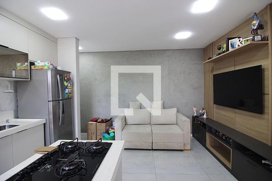Sala/Cozinha de apartamento à venda com 2 quartos, 50m² em Vila Santa Angelina, São Bernardo do Campo