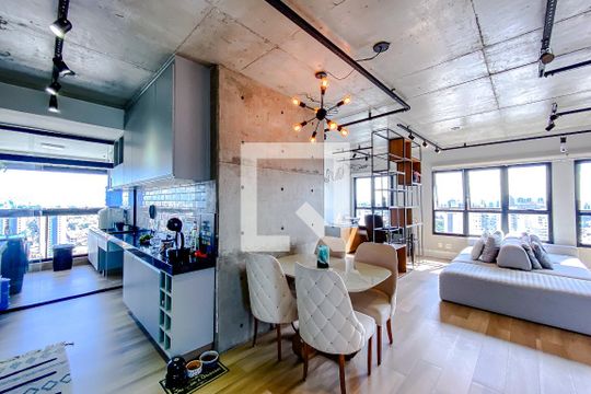 Sala de apartamento para alugar com 1 quarto, 70m² em Mooca, São Paulo