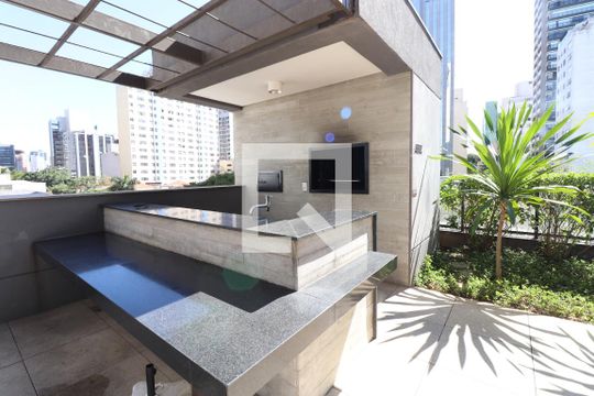 Área comum - Churrasqueira de apartamento à venda com 1 quarto, 72m² em Pinheiros, São Paulo