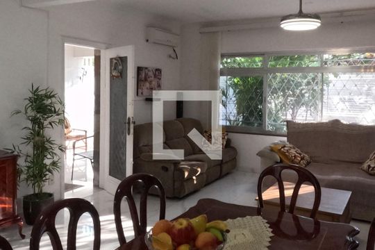 Sala de estar e jantar de apartamento para alugar com 3 quartos, 147m² em Ponta da Praia, Santos