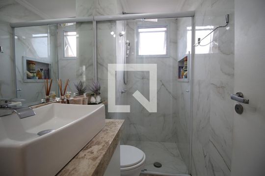 Banheiro da Suíte de apartamento à venda com 2 quartos, 54m² em Jardim Independência, São Paulo