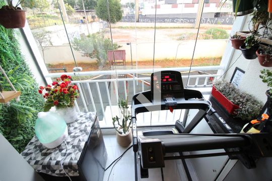 Varanda da Sala de apartamento à venda com 2 quartos, 54m² em Jardim Independência, São Paulo