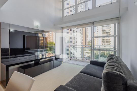 Sala de apartamento para alugar com 1 quarto, 65m² em Pinheiros, São Paulo