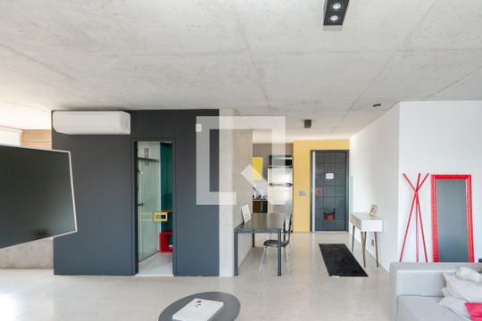 Sala de apartamento para alugar com 1 quarto, 70m² em Campo Belo, São Paulo