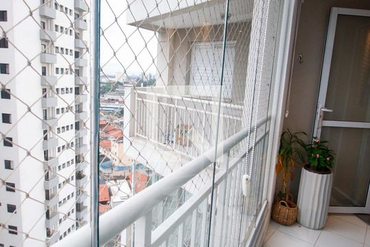 Varanda da Sala de apartamento para alugar com 2 quartos, 58m² em Jardim Monte Alegre, Taboão da Serra
