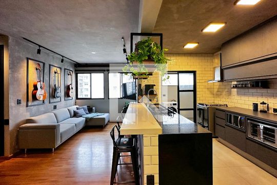 Sala de apartamento à venda com 2 quartos, 88m² em Chácara Santo Antônio (zona Sul), São Paulo