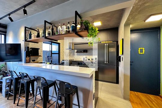Cozinha de apartamento à venda com 2 quartos, 88m² em Chácara Santo Antônio (zona Sul), São Paulo