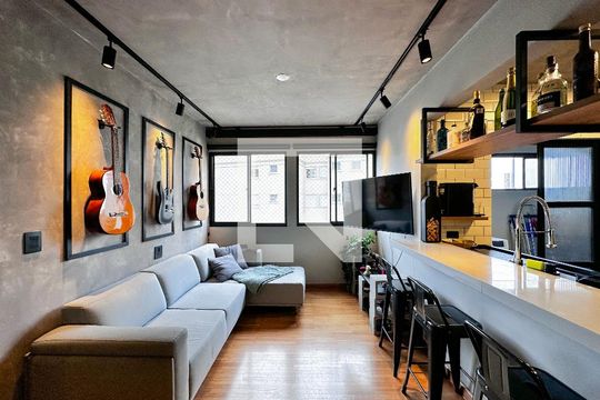 Sala de apartamento à venda com 2 quartos, 88m² em Chácara Santo Antônio (zona Sul), São Paulo