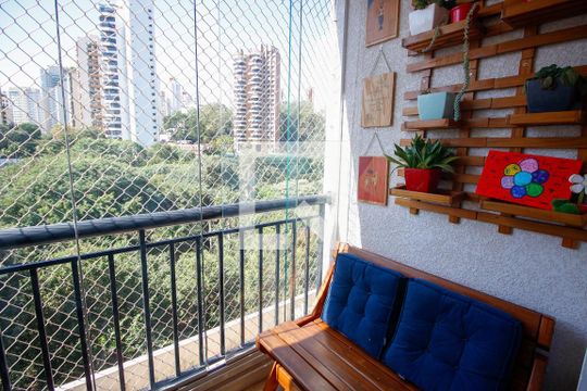 Varanda da Sala de apartamento à venda com 3 quartos, 64m² em Vila Praia, São Paulo