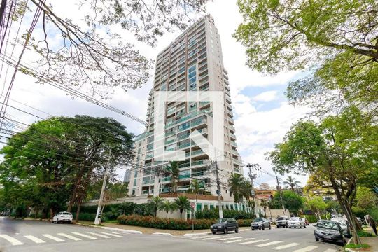 Fachada de apartamento para alugar com 1 quarto, 40m² em Brooklin, São Paulo