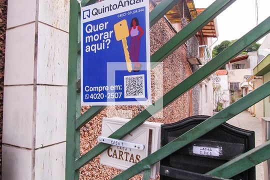 Fachada plaquinha de casa de condomínio à venda com 2 quartos, 85m² em Vila Santo Estevão, São Paulo