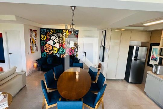 Sala de apartamento para alugar com 1 quarto, 82m² em Vila da Serra, Nova Lima