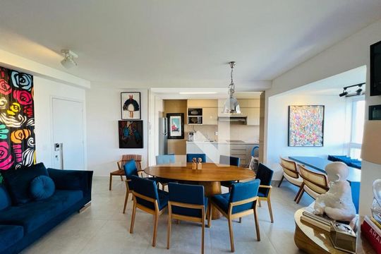 Sala de apartamento à venda com 1 quarto, 82m² em Vila da Serra, Nova Lima
