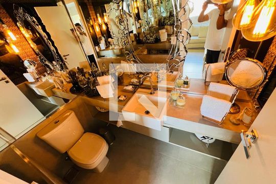 Lavabo de apartamento à venda com 1 quarto, 82m² em Vila da Serra, Nova Lima