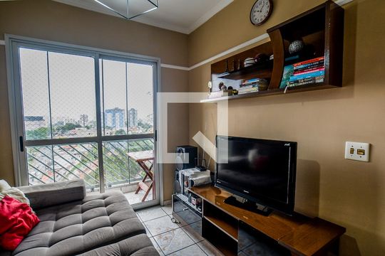 Sala de apartamento à venda com 3 quartos, 70m² em Vila Bela Vista, Santo André