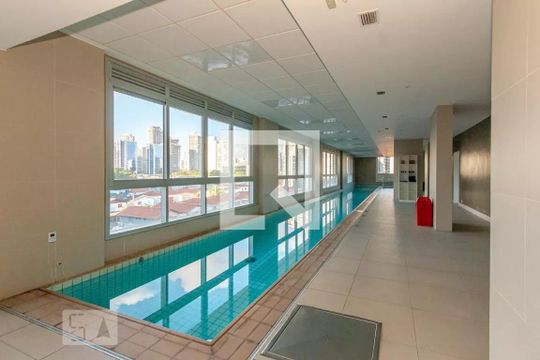 Área comum - Piscina Coberta de apartamento à venda com 1 quarto, 51m² em Santo Amaro, São Paulo