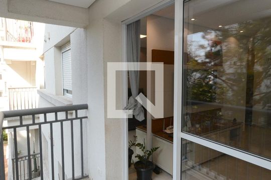Varanda da Sala de apartamento à venda com 1 quarto, 38m² em Vila Castelo, São Paulo