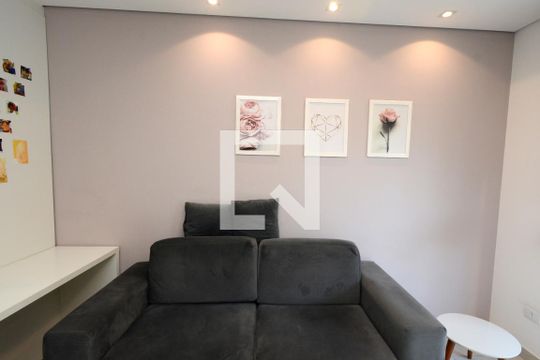 Detalhe Sala de apartamento à venda com 1 quarto, 38m² em Vila Castelo, São Paulo