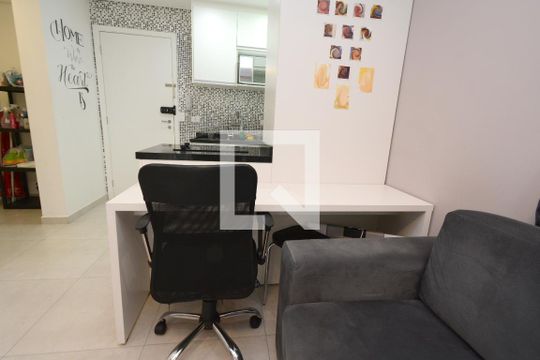 Detalhe Sala de apartamento à venda com 1 quarto, 38m² em Vila Castelo, São Paulo