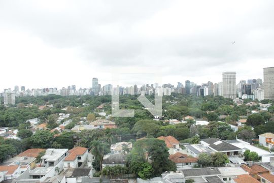 Vista da Varanda da Suíte de apartamento à venda com 1 quarto, 66m² em Pinheiros, São Paulo