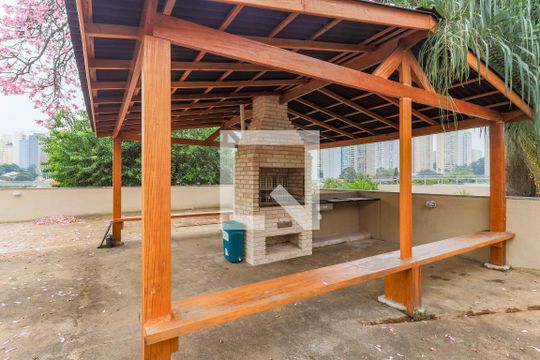 Área comum - Churrasqueira de apartamento para alugar com 1 quarto, 95m² em Campo Belo, São Paulo