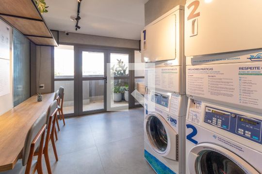 Área comum - Lavanderia de kitnet/studio à venda com 1 quarto, 28m² em Chácara Seis de Outubro, São Paulo