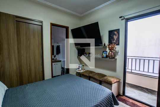 Quarto Suíte de apartamento à venda com 2 quartos, 75m² em Vila Homero Thon, Santo André