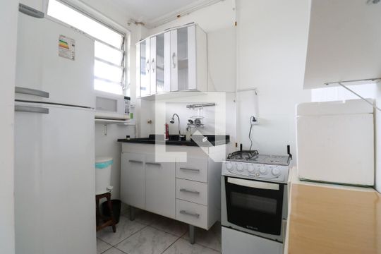 Cozinha de apartamento à venda com 1 quarto, 29m² em Barra Funda, São Paulo