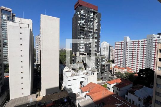 Vista da Sacada de kitnet/studio para alugar com 1 quarto, 23m² em Pinheiros, São Paulo
