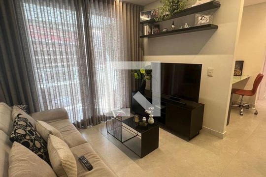 Sala de TV de apartamento para alugar com 2 quartos, 82m² em Serra do Curral Del Rey, Nova Lima