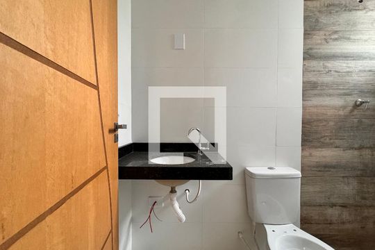Banheiro da suíte  de apartamento à venda com 3 quartos, 152m² em Vila Valparaiso, Santo André
