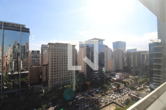 Vista da Varanda de apartamento à venda com 1 quarto, 54m² em Vila Olímpia, São Paulo