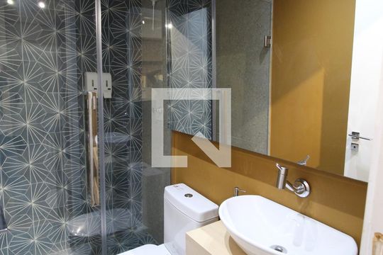 Banheiro Social de apartamento à venda com 1 quarto, 54m² em Vila Olímpia, São Paulo