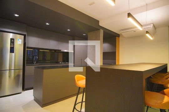 Área comum - Salão de festas de apartamento à venda com 1 quarto, 44m² em Boa Vista, Porto Alegre
