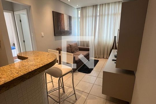 Sala de apartamento para alugar com 1 quarto, 39m² em Vale do Sereno, Nova Lima