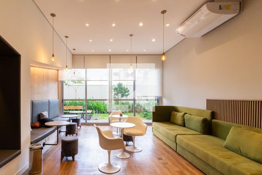 Área comum - Co-Working de kitnet/studio para alugar com 1 quarto, 31m² em Moema, São Paulo
