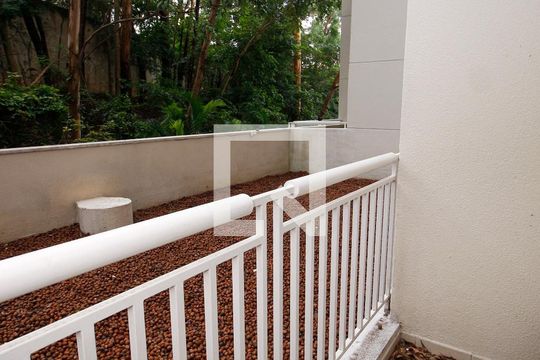 Varanda da Sala de kitnet/studio à venda com 1 quarto, 48m² em Vila Andrade, São Paulo