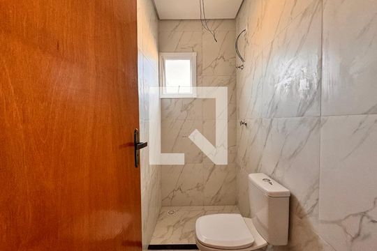 Banheiro da Suíte de apartamento à venda com 2 quartos, 92m² em Utinga, Santo André